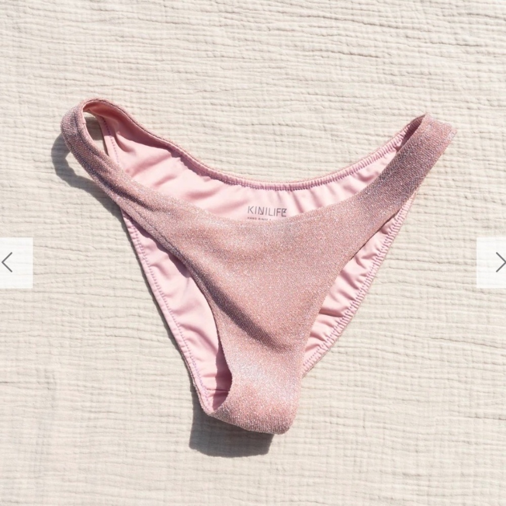 Kinilife Pink Glimmer Curve Brief Swim Bottom